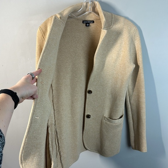 J. Crew Mercantile Beige Sweater Blazer Size XXS - Picture 11 of 15